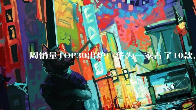 周销量TOP30出炉！华为一家占了10款，这统治力谁受得了？_Pro_元机_系列